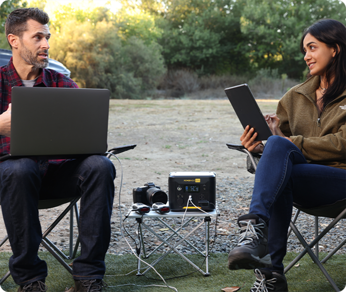 couple using 300W  power station